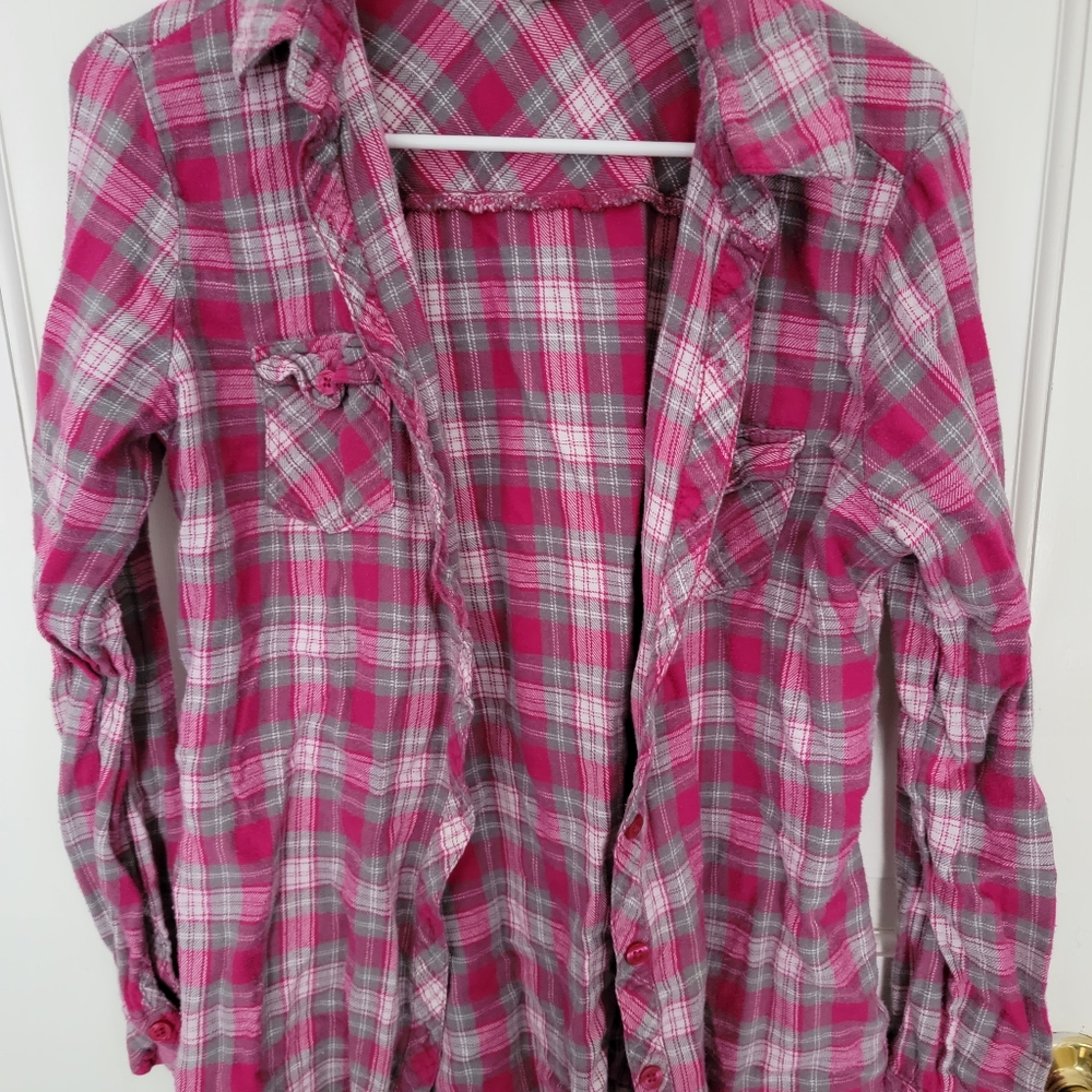 Pink flannel top